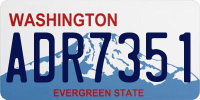 WA license plate ADR7351