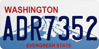 WA license plate ADR7352