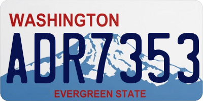 WA license plate ADR7353