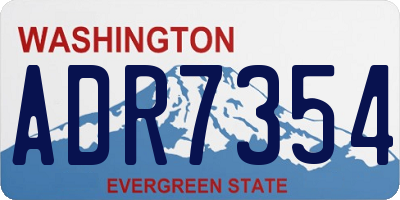 WA license plate ADR7354