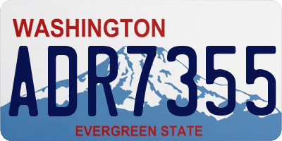 WA license plate ADR7355
