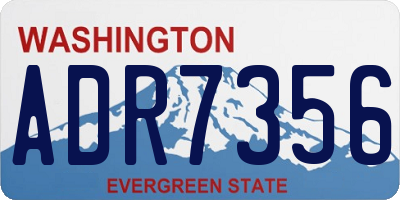 WA license plate ADR7356