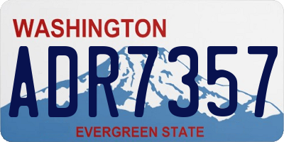 WA license plate ADR7357