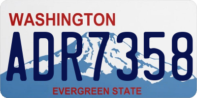 WA license plate ADR7358