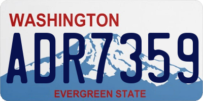 WA license plate ADR7359