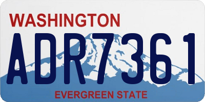 WA license plate ADR7361