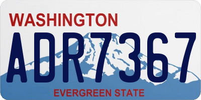 WA license plate ADR7367