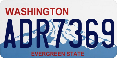 WA license plate ADR7369