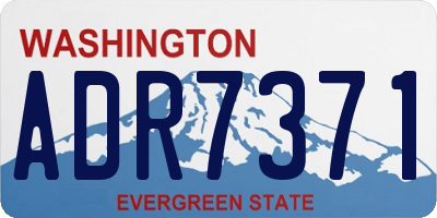 WA license plate ADR7371