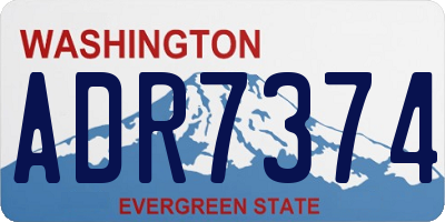 WA license plate ADR7374