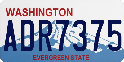 WA license plate ADR7375