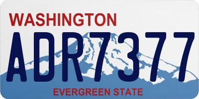 WA license plate ADR7377