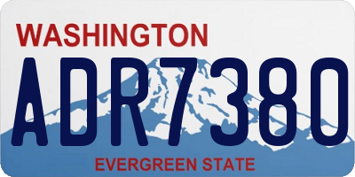 WA license plate ADR7380