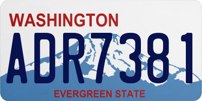 WA license plate ADR7381