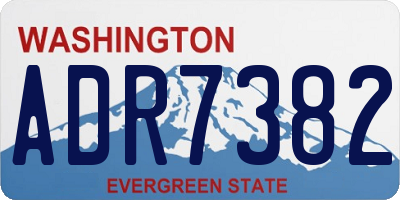 WA license plate ADR7382