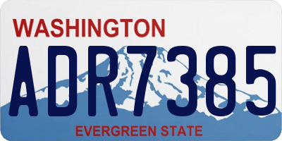 WA license plate ADR7385