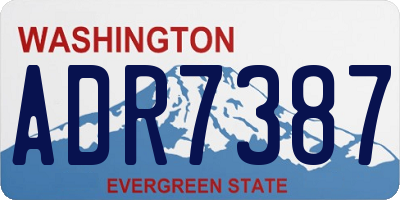 WA license plate ADR7387