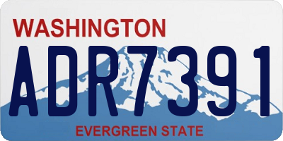 WA license plate ADR7391