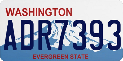 WA license plate ADR7393