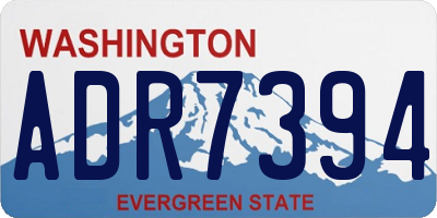 WA license plate ADR7394