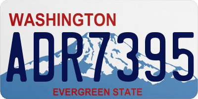 WA license plate ADR7395