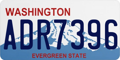 WA license plate ADR7396