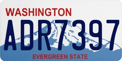 WA license plate ADR7397