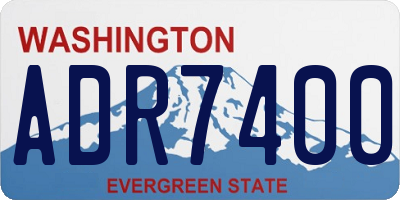 WA license plate ADR7400