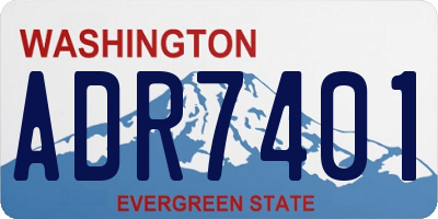 WA license plate ADR7401