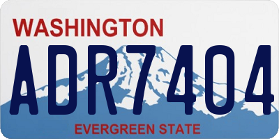 WA license plate ADR7404