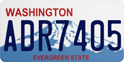 WA license plate ADR7405