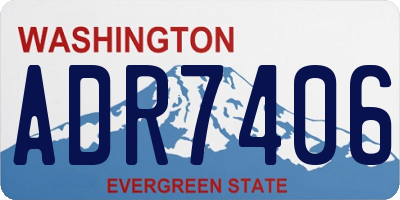 WA license plate ADR7406