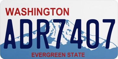 WA license plate ADR7407
