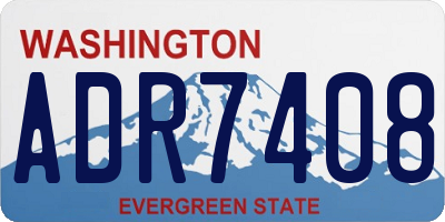WA license plate ADR7408