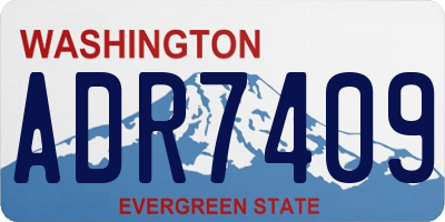 WA license plate ADR7409