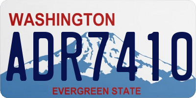 WA license plate ADR7410