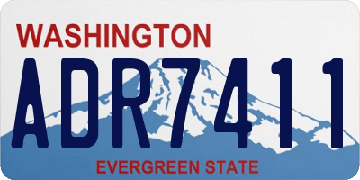 WA license plate ADR7411