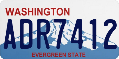 WA license plate ADR7412