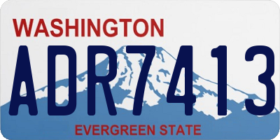 WA license plate ADR7413