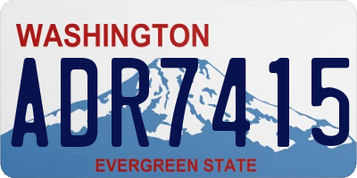 WA license plate ADR7415