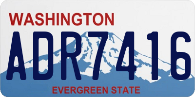 WA license plate ADR7416