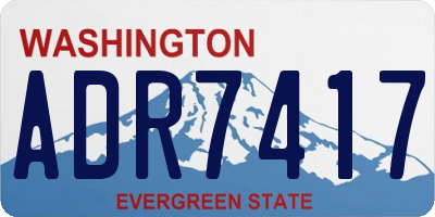 WA license plate ADR7417
