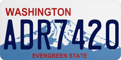 WA license plate ADR7420