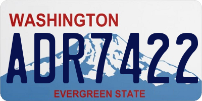 WA license plate ADR7422