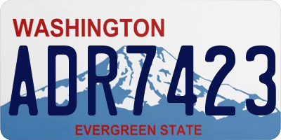 WA license plate ADR7423