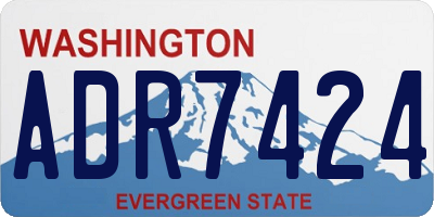 WA license plate ADR7424