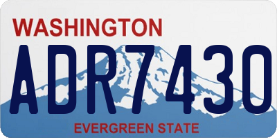 WA license plate ADR7430