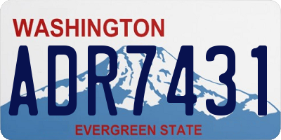 WA license plate ADR7431