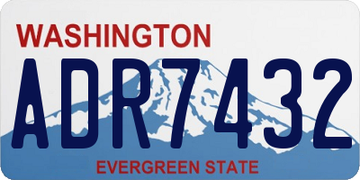 WA license plate ADR7432