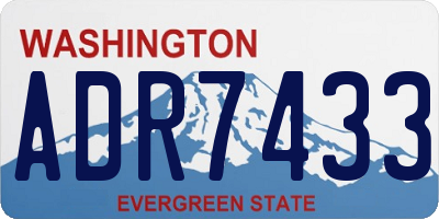 WA license plate ADR7433